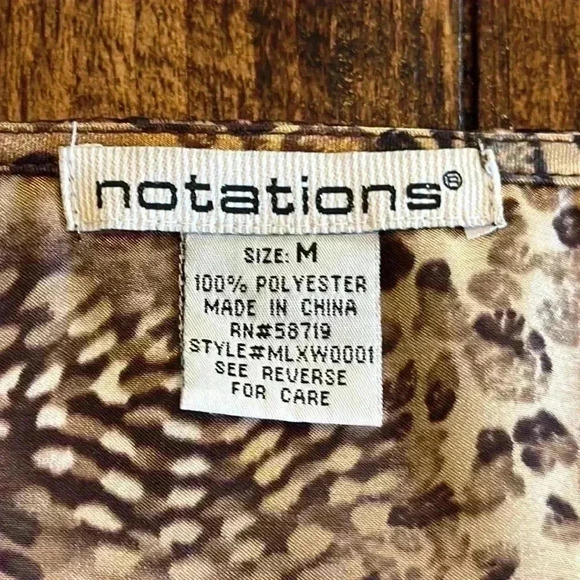 Notations | Satin Animal Print Camisole/Tank Top - Picture 3 of 5
